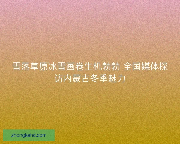 雪落草原冰雪画卷生机勃勃 全国媒体探访内蒙古冬季魅力