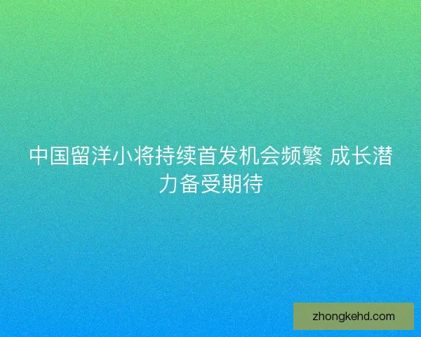 中国留洋小将持续首发机会频繁 成长潜力备受期待
